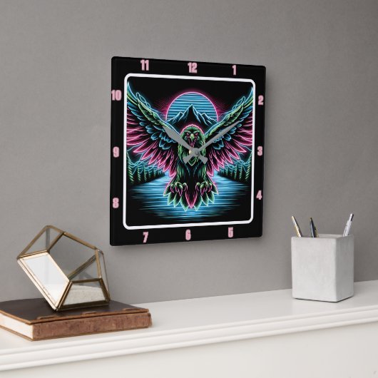 Thunder Falcon Luminous uurwerk Vierkante Klok (Kantoor)