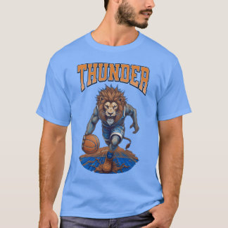 thunder hip Lion Hoops Mascot Sports boy boy T-shirt
