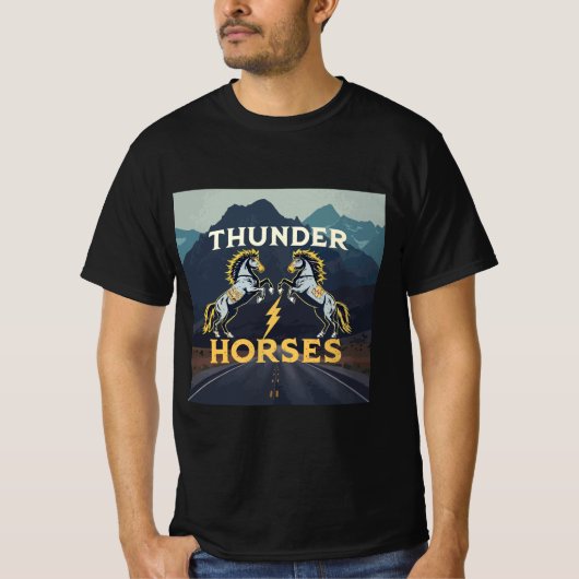 Thunder Horses - Majestic Storm Riders T-shirt (Voorkant)