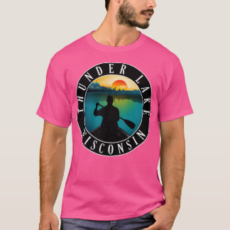 Thunder Lake Wisconsin kanoën T-shirt