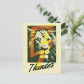Thunder Lion Briefkaart (Staand voorkant)