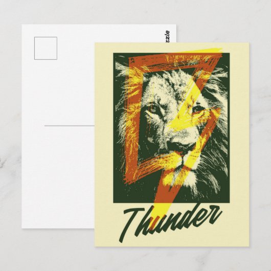 Thunder Lion Briefkaart (Voorkant / Achterkant)
