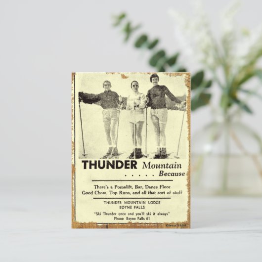 Thunder Mountain Briefkaart (Staand voorkant)