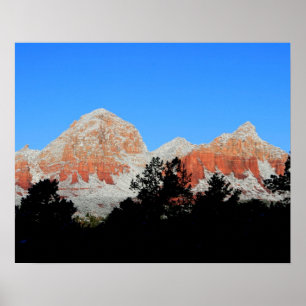 Thunder Mountain in sneeuw Poster