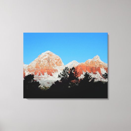 Thunder Mountain in sneeuwdoek Canvas Afdruk (Voorkant)