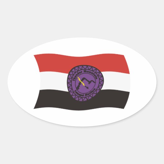 Thunder Mountain Lenape Natie Vlag Sticker (Voorkant)