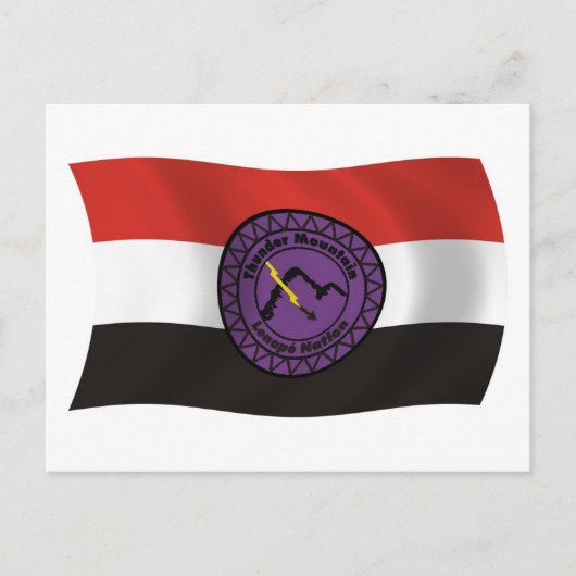 Thunder Mountain Lenape Nation Vlag Ansichtkaart Briefkaart (Voorkant)