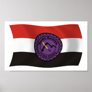 Thunder Mountain Lenape Nation Vlag Poster Print