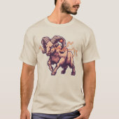Thunder Ram – geëlektrificeerde pixelkunst T-shirt (Voorkant)