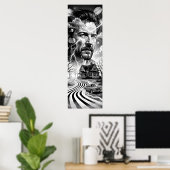 Thunder Road Droomlandschap in Noir Poster (Thuiskantoor)