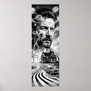 Thunder Road Droomlandschap in Noir Poster
