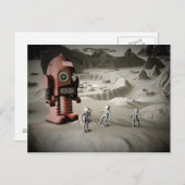 Thunder Robot en Speelgoed Spacemen Retro Styled P Briefkaart (Voorkant / Achterkant)