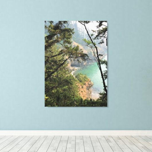 Thunder Rock Cove Trail, Samuel H. Boardman, OR Canvas Afdruk (Insitu (Houten vloer))