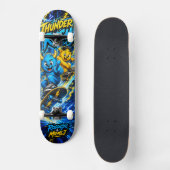 Thunder Rush Neon Bliksem Street Skate Art Persoonlijk Skateboard (Voorkant)