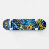 Thunder Rush Neon Bliksem Street Skate Art Persoonlijk Skateboard (Horizontaal)