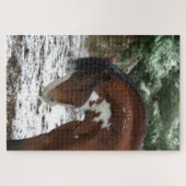 Thunder Snow Mustang Stallion Legpuzzel (Horizontaal)