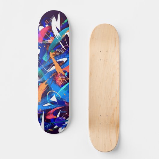 Thunder storm skateboard deck (Voorkant)