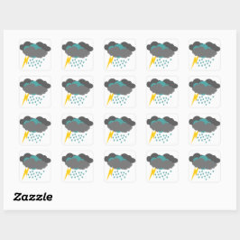 Thunder Storm Weather Tracker Sticker sheet