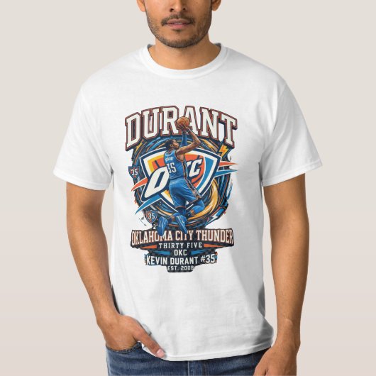 Thunder Strike Scorer Tee | OKC Hoops Geïnspireerd T-shirt (Voorkant)
