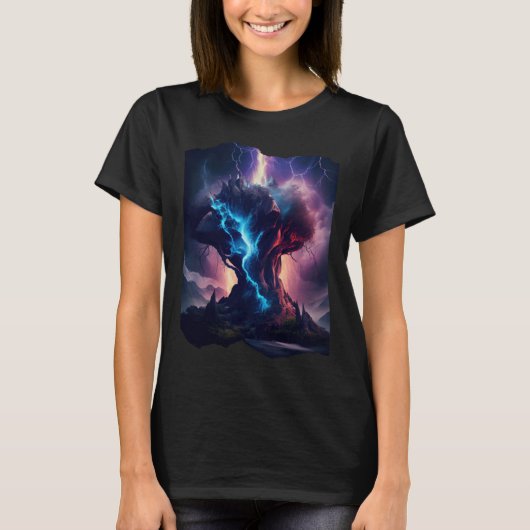 Thunder Surreal Artwork T-shirt (Voorkant)