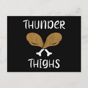 Thunder Thighs Thanksgiving Day Family Kinder Gift Briefkaart