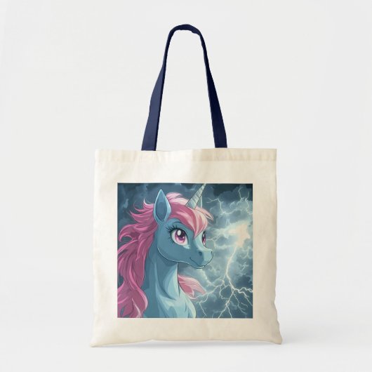 Thunder Unicorn van dichtbij Tote Bag (Voorkant)