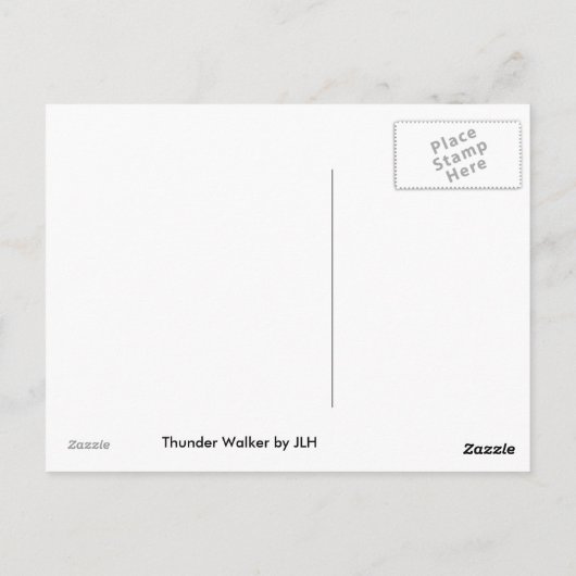 Thunder Walker door JLH Briefkaart (Achterkant)