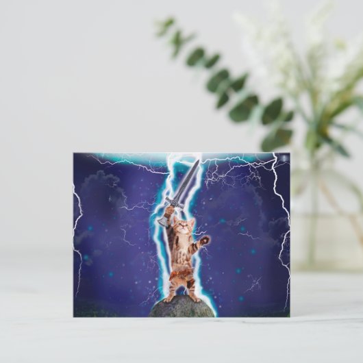 Thunder warrior cat briefkaart (Staand voorkant)