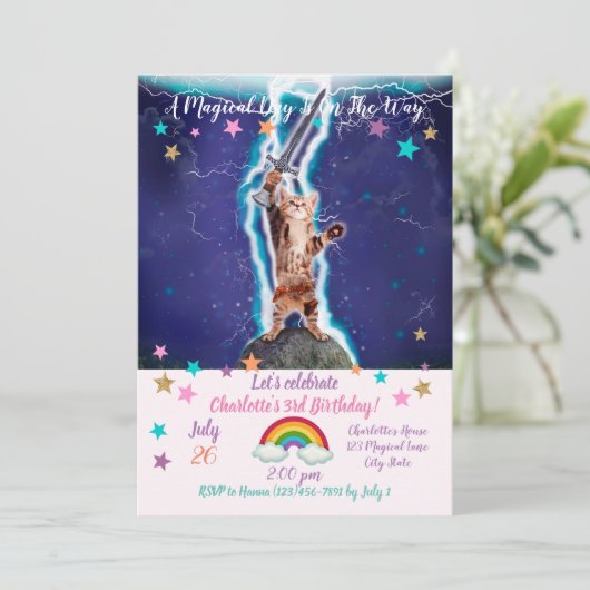 Thunder warrior cat kaart (Staand voorkant)