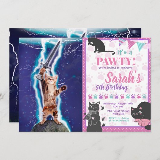 Thunder warrior cat kaart (Voorkant / Achterkant)