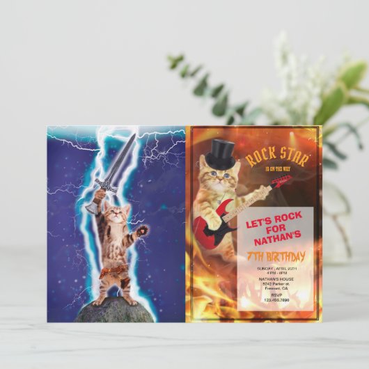 Thunder warrior cat kaart (Staand voorkant)