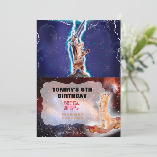 Thunder warrior cat kaart (Staand voorkant)