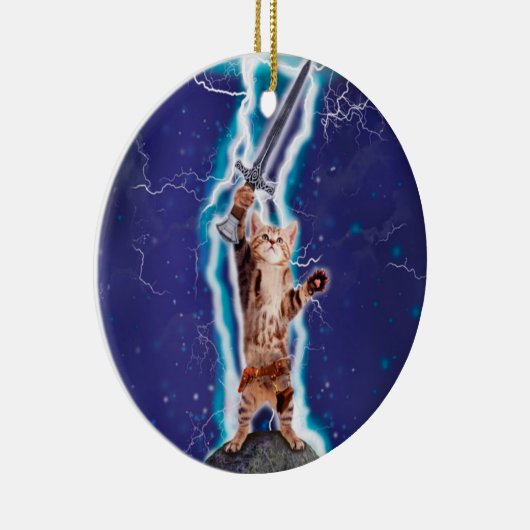 Thunder warrior cat keramisch ornament (Rechts)