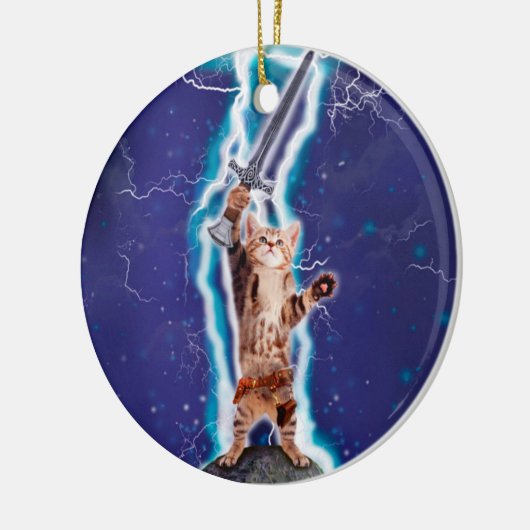 Thunder warrior cat keramisch ornament (Links)