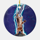Thunder warrior cat keramisch ornament (Achterkant)