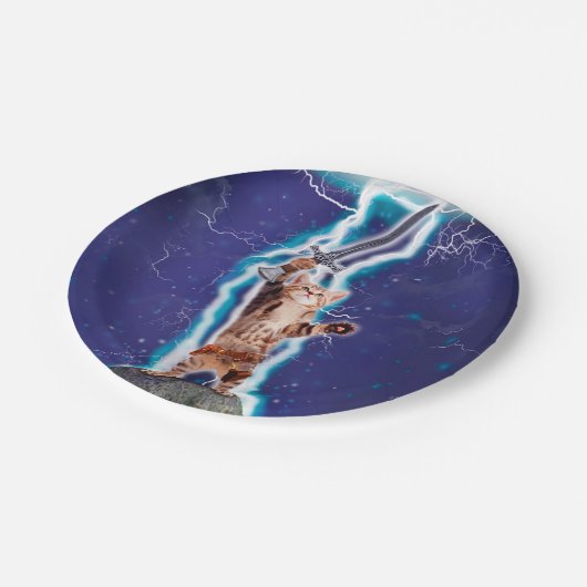 Thunder warrior cat papieren bordje (Gekanteld)