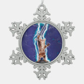 Thunder warrior cat tin sneeuwvlok ornament (Voorkant)