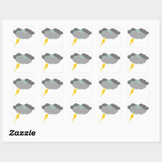 Thunder Weather Tracker Sticker sheet (Vel)