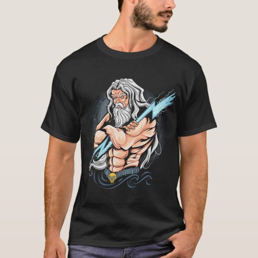 thunder zeus god kunst kan gebruiken t-shirt (Voorkant)