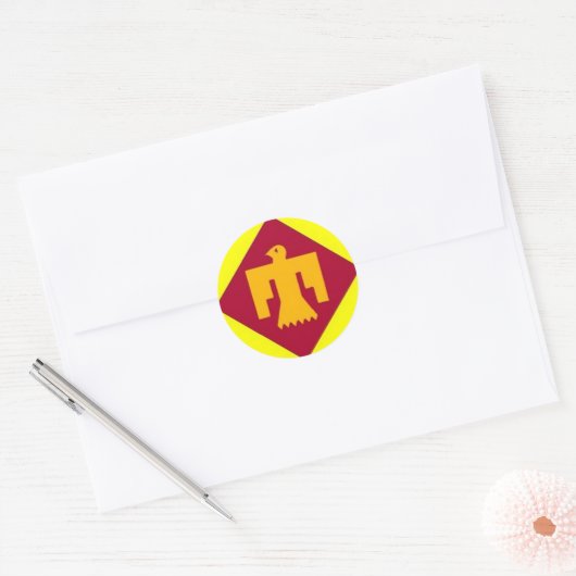 Thunderbird 45th ronde sticker (Envelop)