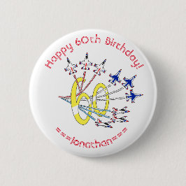 Thunderbird 60th Birthday Badge Ronde Button 5,7 Cm
