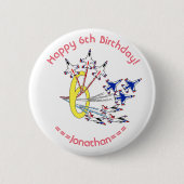 Thunderbird 6th Birthday Badge Ronde Button 5,7 Cm (Voorkant)