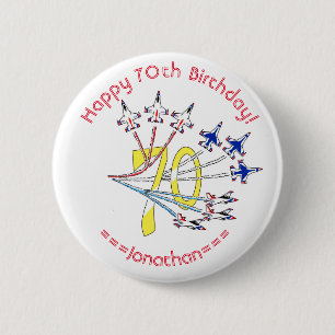 Thunderbird 70th Birthday Badge Ronde Button 5,7 Cm