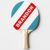 Thunderbird Bold Gestreepte met Naam Tafeltennisbatje (Achterkant)