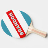 Thunderbird Bold Gestreepte met Naam Tafeltennisbatje (Zijkant)