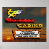 Thunderbird Casino Sign Las Vegas Retro Poster (Voorkant)