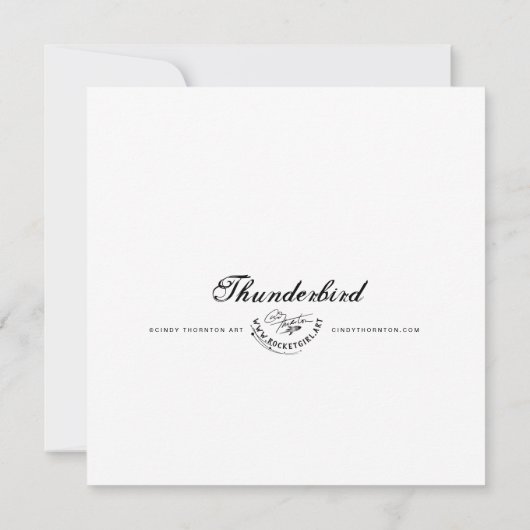Thunderbird Classic Car - Mini Print (Achterkant)