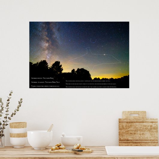Thunderbird Constellation Ojibwe Poster (Keuken)