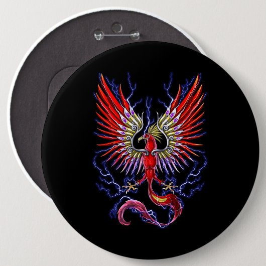 Thunderbird Cryptid Creature Ronde Button 6,0 Cm (Voorkant /achterkant)