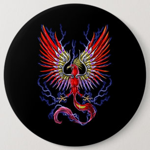 Thunderbird Cryptid Creature Ronde Button 6,0 Cm